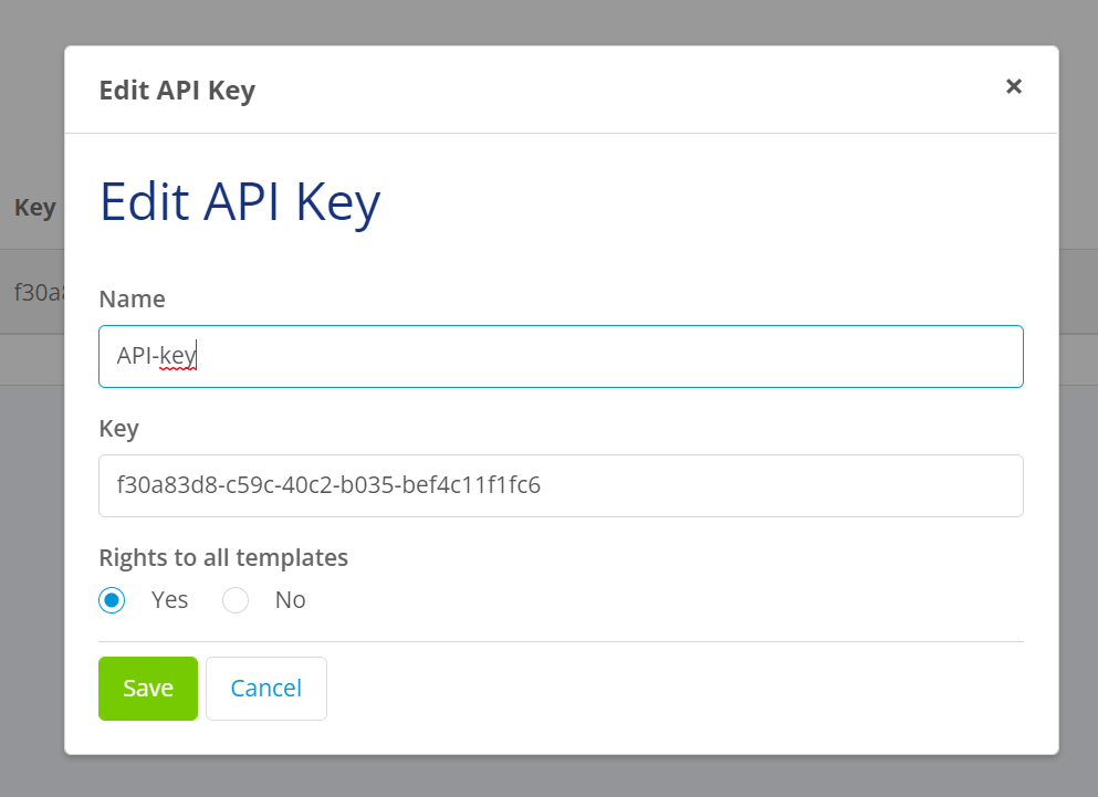 How to Use API Keys for Specific Document Templates?
